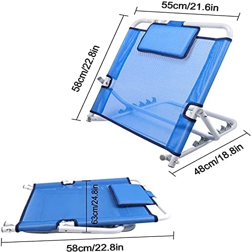Bed Back Wedge Support,Back Rest Lumbar Support Bed Backrest,Bed Back Rest Bed Support Adjustable Sit-up Back Backrest Cushion Folding Breathable Backrest Bracket Recliner Chair for Bed Port