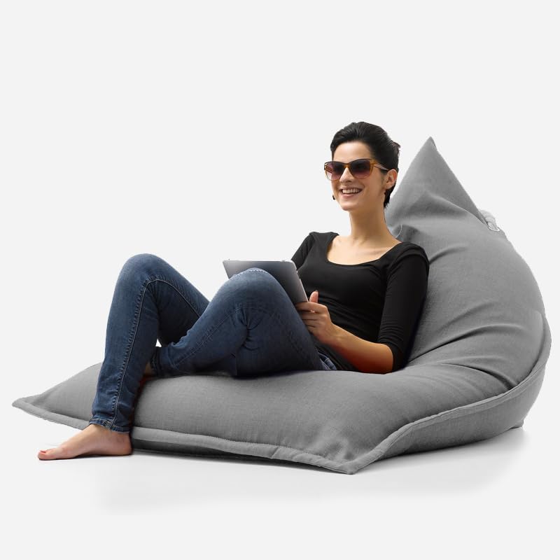 Luxembourg Bean Bag Chair Cover (No Filler) for Reading | Living Room, Bedroom | Adults | Storage Solution, Lazy Sofa