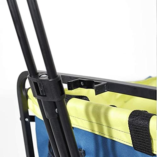 Portable Camping Cart,Outdoor Folding Utility Wagon Camping Wagon Heavy Duty Garden Cart Portable Utility Trolley Adjustable Handle Load 60kg / 132lbs