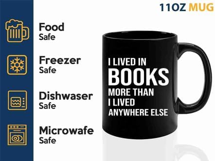 Book Lover Coffee Mug 11oz Black -books more - Book Lovers Gifts Book Reader Gifts Book Club Gifts Book Reading Cup Reading Gifts