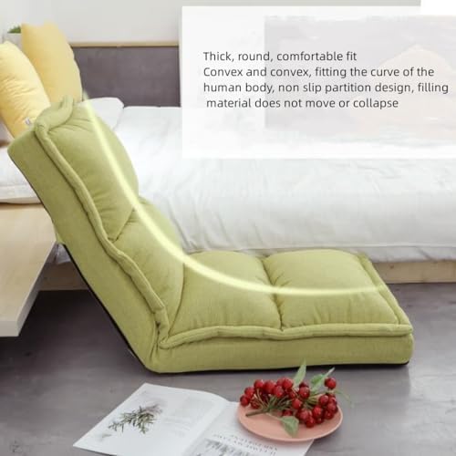 Folding Floor Gaming Chair,Adjustable Floor Lazy Sofa Chair,Indoor Chaise Lounge Folding Sofa Bed,for Adults Ideal for Reading Gaming Meditating, Folding Sofa Bed (Color :