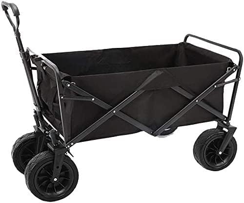 Outdoor Folding Utility Wagon Folding Camping Cart 4 Wheeled Trolley Outdoor Heavy Duty Beach Cart for Garden Fishing Load-Bearing 85kg/187lbs (Color : Style 6) (Style 1)