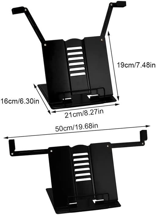 Adjustable Metal Bookshelf Portable Reading Support File Shelf Tablet Sheet Music Recipe Holder