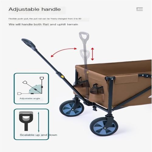 Portable Camping Cart,Outdoor Beach Trolley Cart Folding Storage Camping Trailer for Picnics and Camping Gatherings