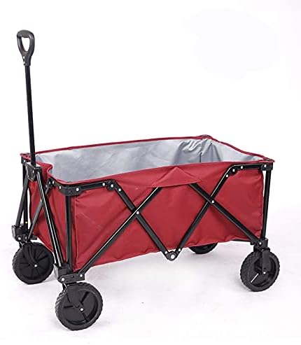 Portable Camping Cart,Camping Wagon Folding Garden Beach Trolley Outdoor Utility Wagon Garden Trolley Carts Shopping Camping Cart Easy Set Up