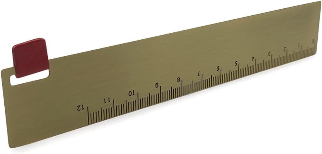 2Pcs Brass Ruler Bookmark Gold Metal Copper Bookmarks for Book Lovers Journal Men Women Present(5.9 Inch)