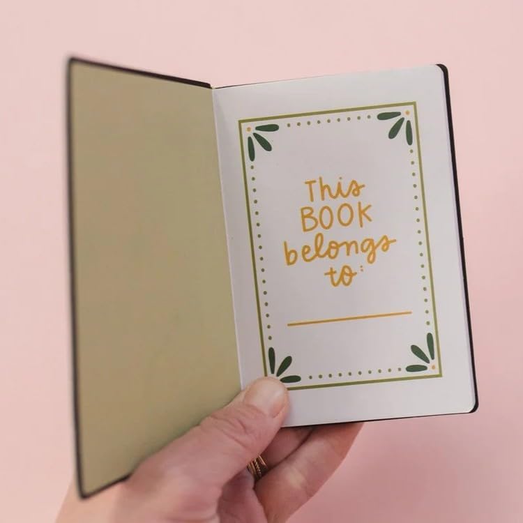Mini Book of Books Notebook Journal, 3 x 4.5 Inches Travel Leather Journal, Small Journaling Notebook for Tracking and Reading Log, Pocket Notepad, Book Lovers Gifts