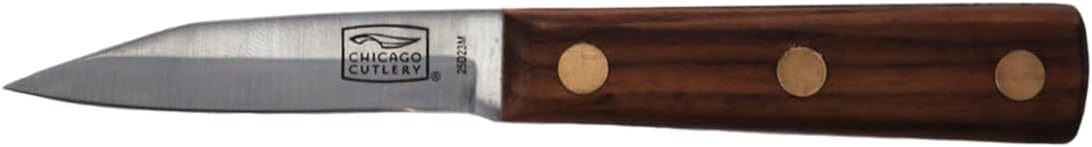 Chicago Cutlery B42 Walnut Tradition 3pc Parer, Utility and Chef Knife Set
