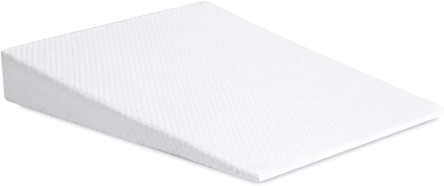 5 Inch Wedge Pillow for Adults,Large Body Support Sponge Triangle Incline Cushion to Elevate Upper Body,Therapeutic Wedge Pillow for Sleeping Acid Reflux,5" High, 26" Wide,White
