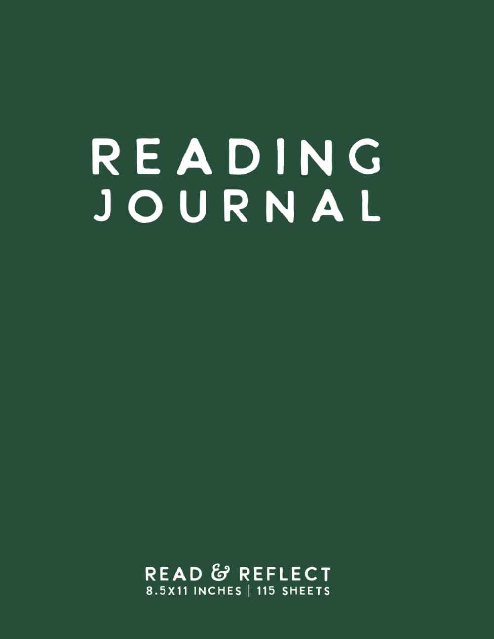 Reading Journal: Dark Green Softcover Book Tracker by schoolnest