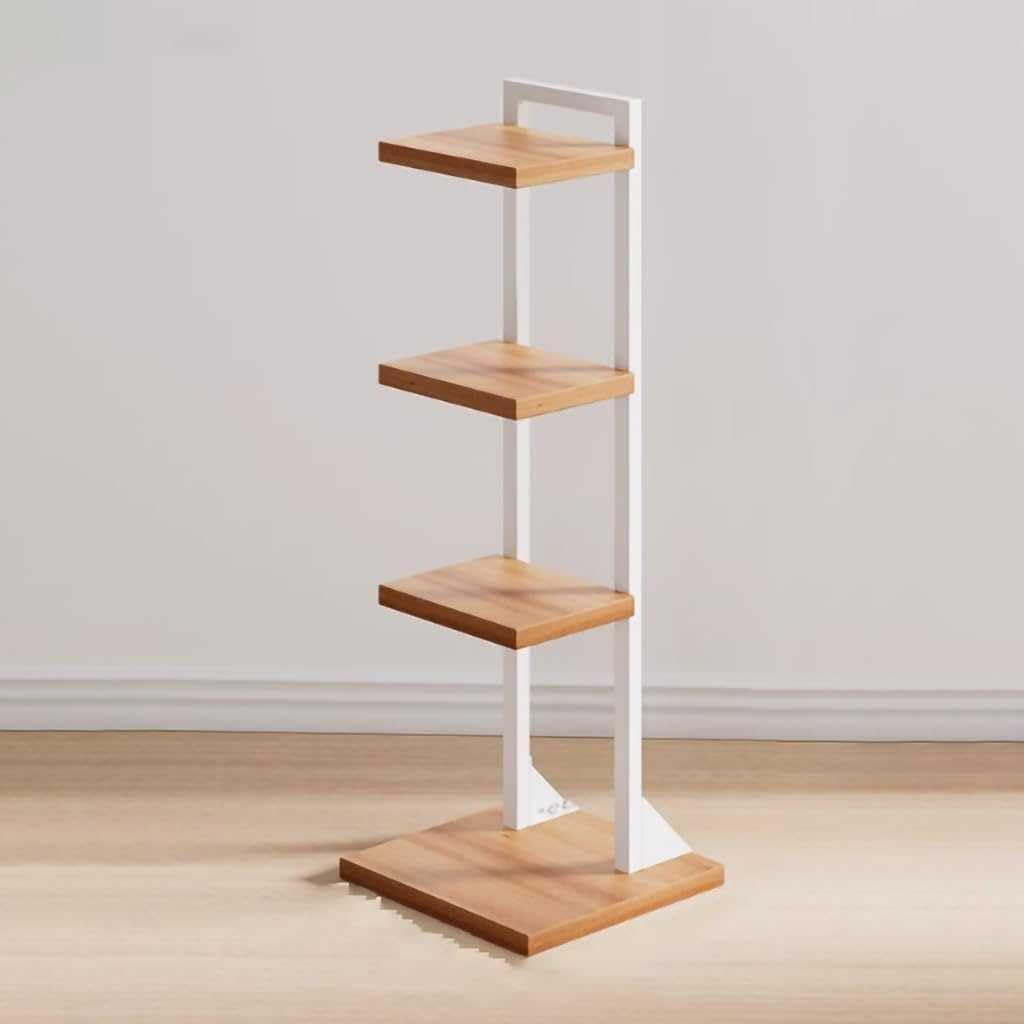 Invisible Corner Bookshelf, Freestanding 4/6 Tier Vertical Shelf for Home Office, Living Room & Bedroom - Modern Stylish Storage for Books & Decor, Space-Saving Solution