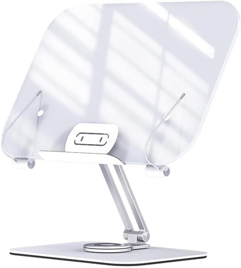Book Stand Reading Holder in Bed Rotatable Support 360 Aluminum Alloy Turntable Portable Solid