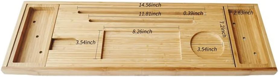 Extendable Bath Tray Bathtub Spa Tub Caddy Organizer Book Wine Tablet Holder Reading Rack Bathroom Accessories