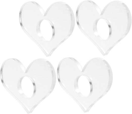 PRETYZOOM 4pcs Acrylic Heart-Shaped Thumb Reading Aid Book Page Holders Small Size Finger Bookmark for Teachers and Avid Readers