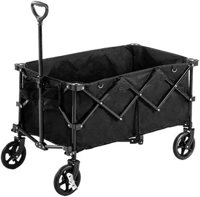 HBJWOV Natural Hiking 200L Outdoor Camp Transport Camping Barrow Portable Camper Storage Detachable Folding Push and Pull