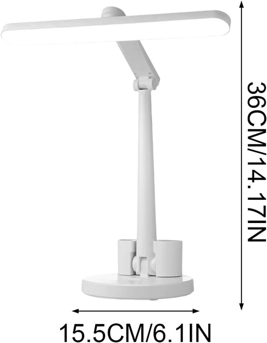 Desk Lamp Adjustable, Long-Lasting Eye-Caring, 3 Brightness Modes Desk Lamp with USB Charging, Reading Desks Lamps with Energy-Saving LED, Home Study Accessory, for Bedroom School Study Working
