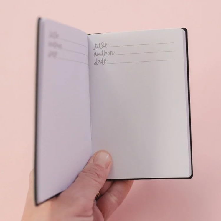 Mini Book of Books Notebook Journal, 3 x 4.5 Inches Travel Leather Journal, Small Journaling Notebook for Tracking and Reading Log, Pocket Notepad, Book Lovers Gifts