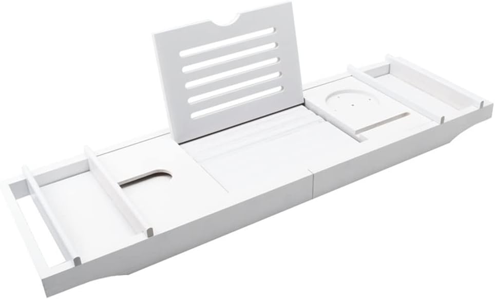 Extendable Bathtub Tray Hanging Wine Tablet Holder Non Slip Reading Rack Bath Tub Shelf