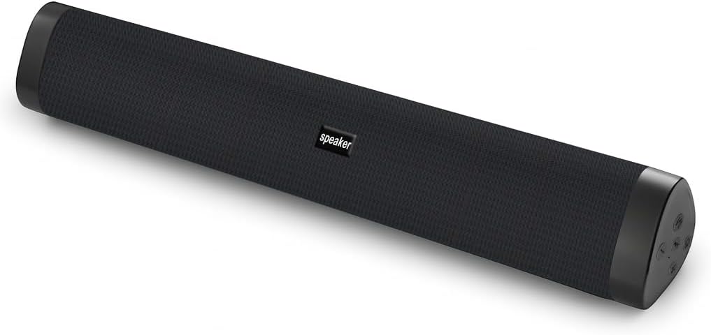 Home Bluetooth Speaker Portable Wireless Sound Bar, Home Theater Speaker System Compatible for PC, Laptop, Smartphones (Black)
