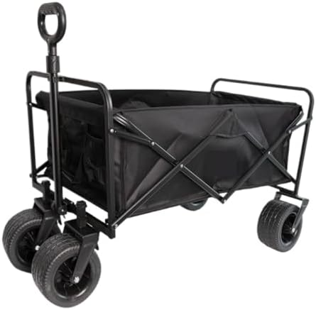 Portable Camping Cart,Outdoor Beach Trolley Cart for Camping Foldable Hand Push Picnic Car with Pull Rod Small and Portable Camp Cart