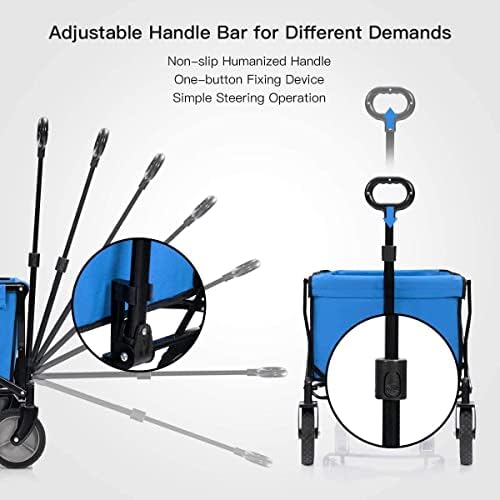 Portable Camping Cart,Outdoor Coapsible Utility Wagon Heavy Garden Portable Hand Cart for Outdoor Beach Garden ping Camping Picnic