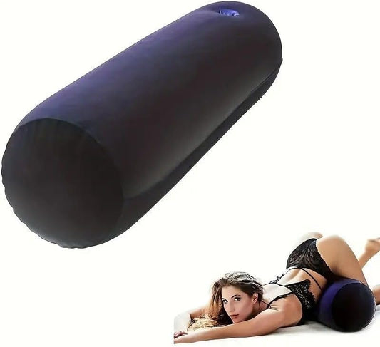 Inflatable Triangle Support Pillow - Ergonomic Back Cushion, Portable Multi-Functional Furniture for Bedroom Couples Play & Travel (Cylinder)