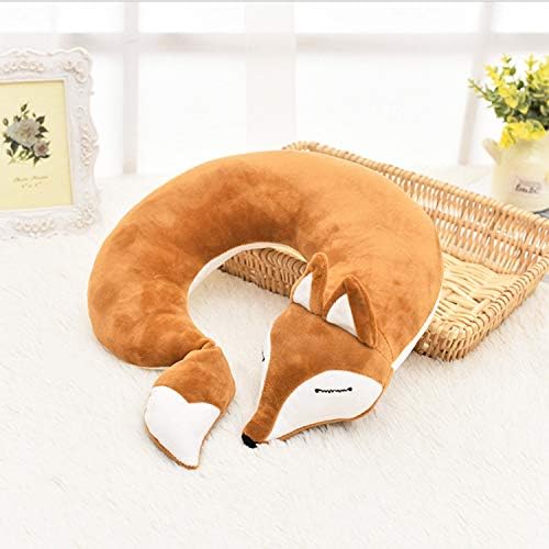 XGOPTS Cartoon Animal Travel Neck Pillow for Kids and Adults Cute U-Shaped Airpanes Traveling Pillow Novelty Soft Head Support Headrest Travel Luggage Pillows Accessories for Airplanes Car Train