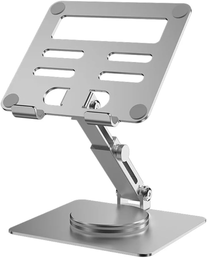 Tablet Stand Desktop 360 Degree Rotation, Multi Angle Height Adjustable Folding Suitable for