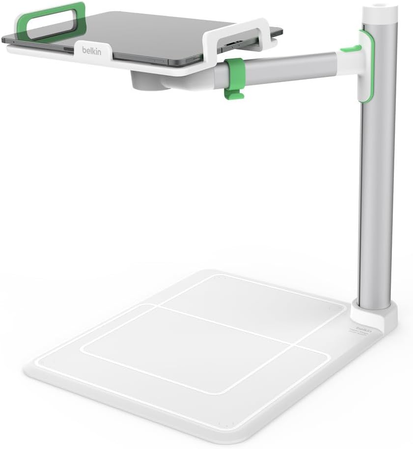 Belkin Tablet Stage Stand For Presenters, Lecturers & Teachers-Adjustable & Portable Tablet Holder Designed For Schools & Classrooms - For iPad, iPad Pro, iPad Mini, Galaxy Tablets, Surface Pro & More