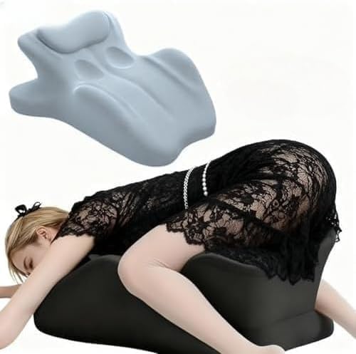 LAPRBY Ergonomic 27° Memory Foam Wedge Pillow for Back and Shoulder Support, Reduces Arm Pressure, Comfortable Support Cushion for Lounging, Reading, Watching TV, and Relaxation (Black) (Blue)
