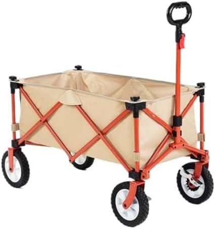 Portable Camping Cart,Folding Beach Trolley Cart for Camping Lightweight Portable Outdoor Trailer for Picnic Grocery Shopping Cart with Wheels for Outdoor Activities.