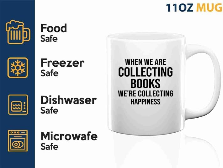 Book Lover Coffee Mug 11oz White -collecting books - Book Lovers Gifts Book Reader Gifts Book Club Gifts Book Reading Cup Reading Gifts