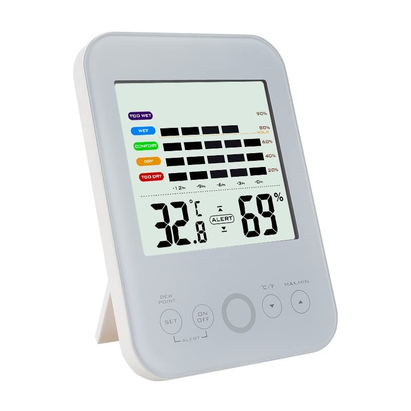Household Indoor Digital Hygrograph Touch Screen Electronic Thermometer Hygrometer Bedroom