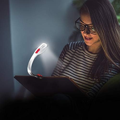 Energizer Clip-on Book Light for Bed, LED Reading Light for Books & Kindles, 25 Hour Run Time, Kindle & Book Lamp (Batteries Included), White