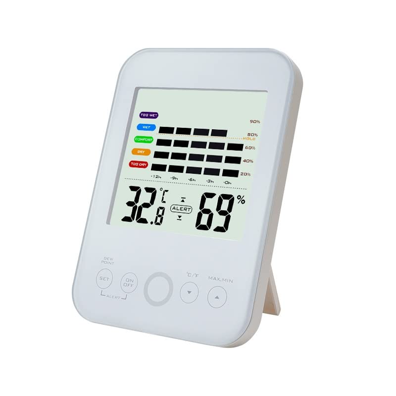 Household Indoor Digital Hygrograph Touch Screen Electronic Thermometer Hygrometer Bedroom