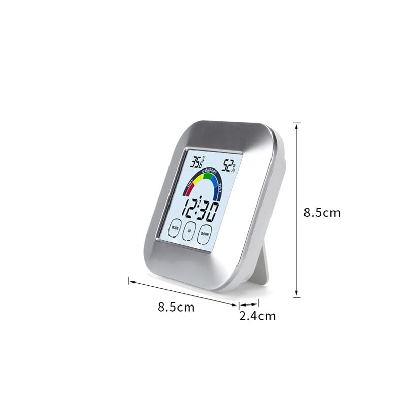 Multifunctional Electronic Clock Room Thermometer Creative Touch Screen Home Display with Comfort
