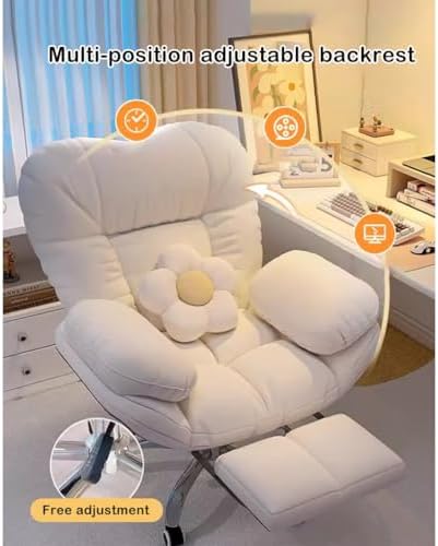 Ergonomic Modern Gaming Office Chair - Dark Gray, Adjustable Height, Recliner with Armrests, 2 Reclining Positions, Stylish Matt Finish for Gaming, Dining, Reading, Office Use