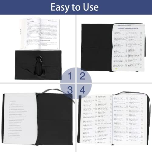 KICNIC Black Book Covers 2 Pack, 6"x9" Stretchable Book Sox Suitable for Most Hardcover Books, Up to 8.5”X9.5”,Washable and Reusable Protective Cover for Textbooks