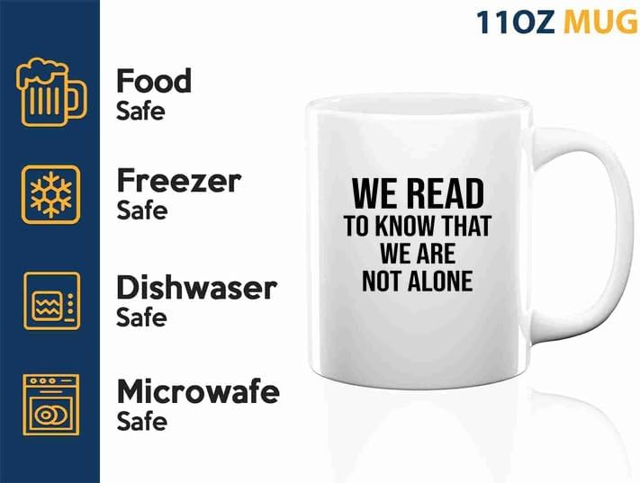 Book Lover Coffee Mug 11oz White -we read - Book Lovers Gifts Book Reader Gifts Book Club Gifts Book Reading Cup Reading Gifts