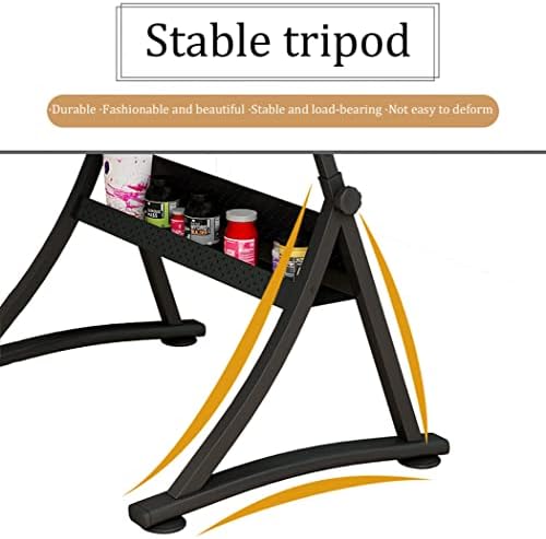 Drawing Tilting Tablet,Drafting Desk, Drafting Table for Artists, Height Adjustable Glass Writing Desk with Stool, Tiltable Drawing Table Craft/Art Desk, 2 Storage Drawer, P