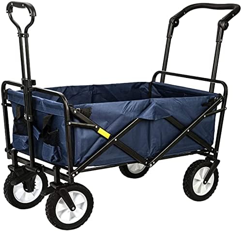 Portable Camping Cart,Outdoor Folding Utility Wagon Folding Camping Cart Garden Cart Portable Rolling Beach Outdoor Transport Vehicle Double Brakes 85 X 50 X 28cm Load-Bearing 80