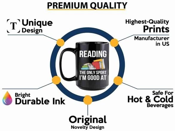 Book Lovers Coffee Mug 15oz Black -reading sport - Book Reader Gifts Women Book Lovers Drinking Cup Bookish Bookworm Book Club