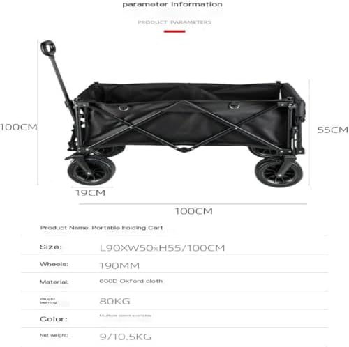 Portable Camping Cart,Outdoor Beach Trolley Cart for Camping and Picnic Folding Hand Operated Small Trailer with Egg Roll Table Ideal for Fishing and Outdoor Activities.
