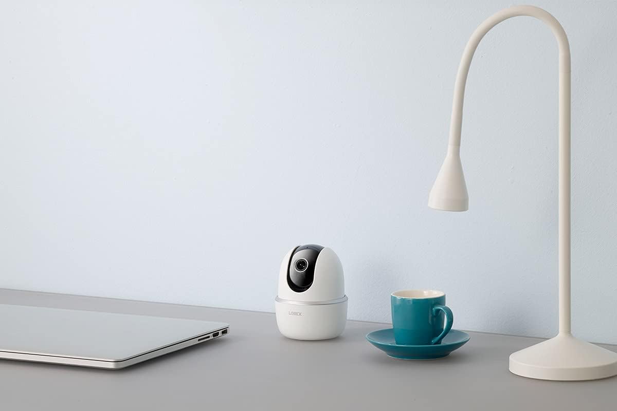 Lorex Pan & Tilt Indoor Wi-Fi Security Camera | 360° Pan & Tilt | Person Detection | Two-Way Talk | Person Detection | IR Night Vision | No Monthly Fee | Pre-Installed 16GB MicroSD
