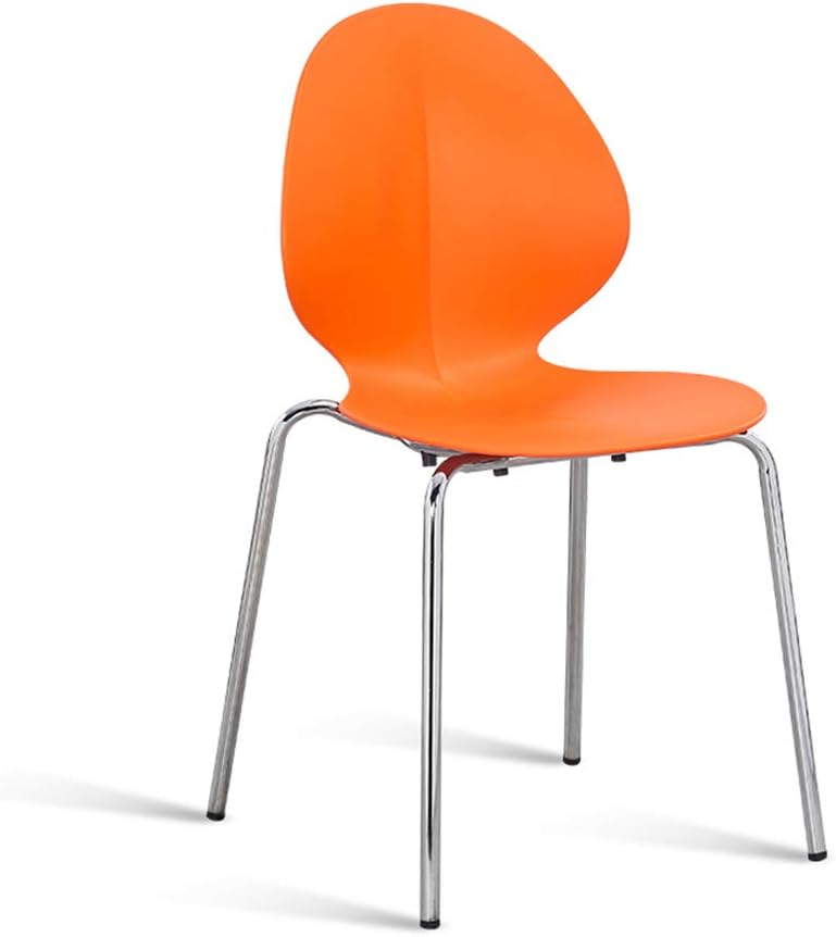 RXBFD Comfortable Chair Modern PP Plastic Dining Chair with Metal Legs,Ergonomically Designed Comfort Curve, for Living Room/Cafe/Lounge/Study Room/Dining Room/Pub Leisure Chair