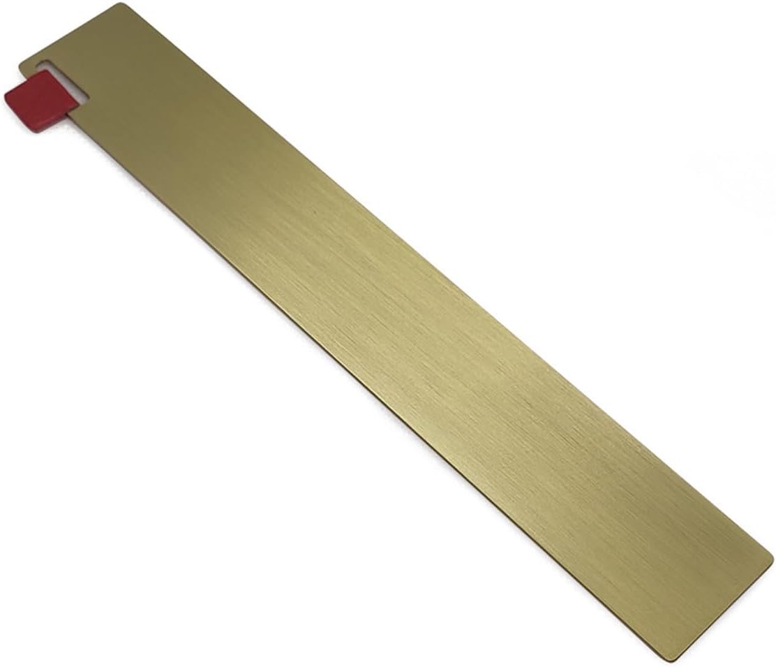 2Pcs Brass Ruler Bookmark Gold Metal Copper Bookmarks for Book Lovers Journal Men Women Present(5.9 Inch)