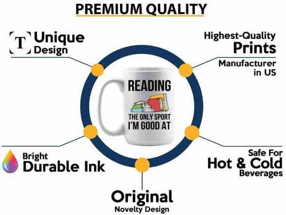 Book Lovers Coffee Mug 15oz White -reading sport - Book Reader Gifts Women Book Lovers Drinking Cup Bookish Bookworm Book Club