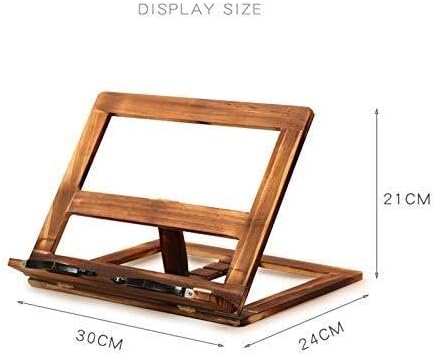 Foldable Recipe Book Stand Wooden Frame Reading Bookshelf Tablet Pc Support Stand
