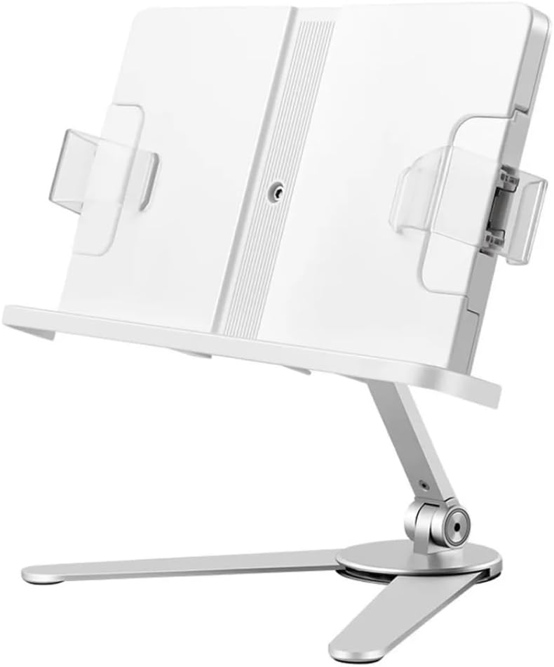 Adjustable Height Aluminum Reading Bookshelf, Multi Angle Rotating