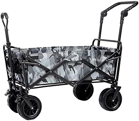 Trolleys, Outdoor Foldiutility Wagon Foldicampicart, 4 Wheeled Garden Trolley, Portable Outdoor Fishicart, for Picnic Beach, Load-Bea100Kg/220Lbs/Style 2